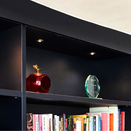 Lucy's beautiful builtin bookcase