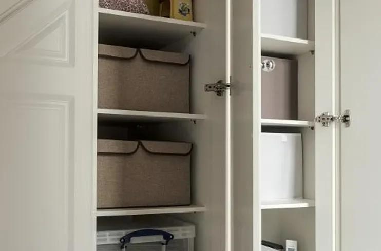 Under Riser Storage How Fitted Understairs Storage Improved This Landing | Sharps