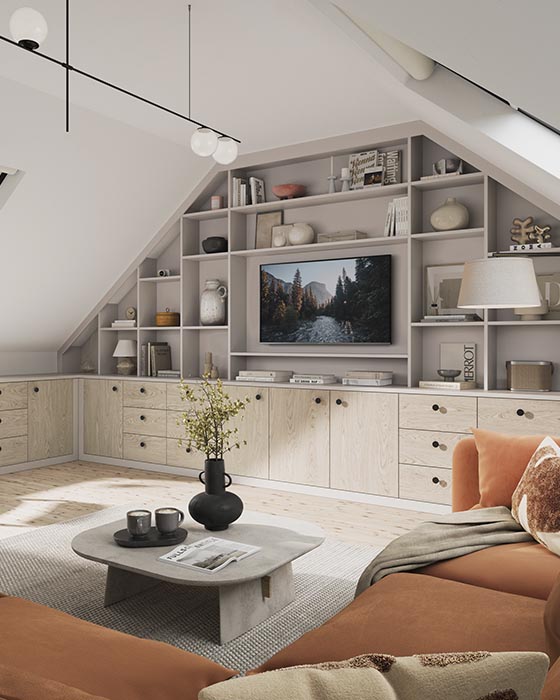 Fitted Living Room Storage Bespoke Lounge Furniture Sharps